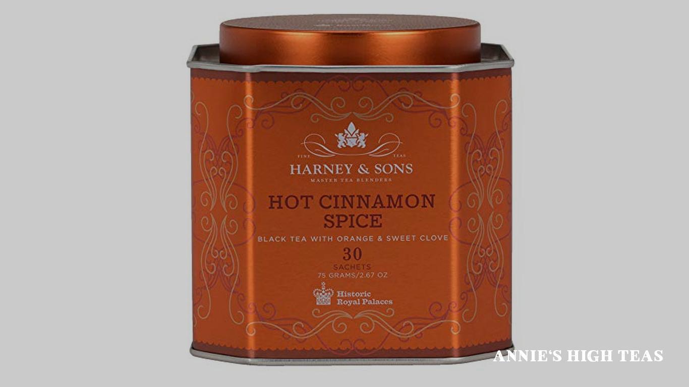 Harney & Sons Hot Cinnamon Spice Tea Tin - Black Tea with Orange & Sweet Clove - 2.67 Ounces