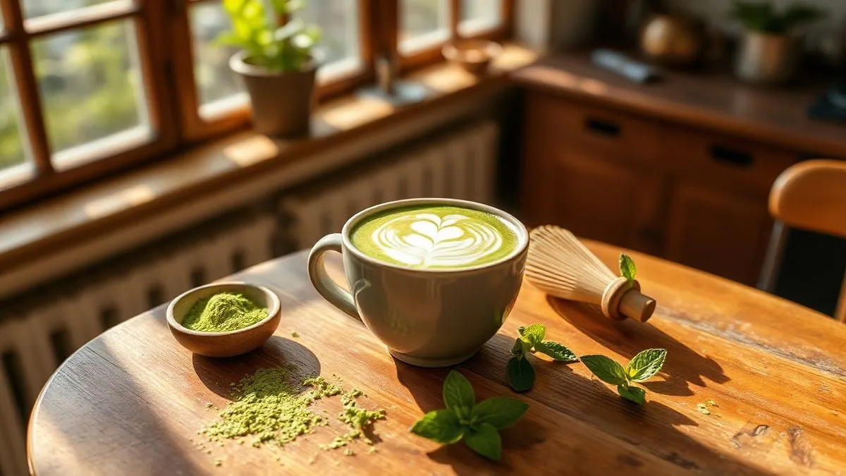 Matcha Green Tea Latte Recipe Photo