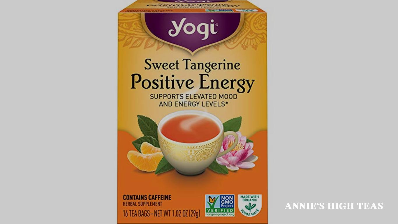 Yogi Sweet Tangerine Positive Energy Tea - 16 Tea Bags per Pack (4 Packs) - Organic Tangerine Energy Tea - Includes Black Tea Leaf